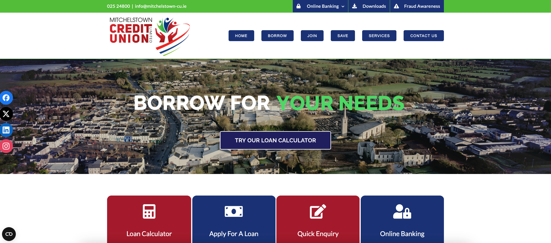 Mitchelstown Credit Union homepage preview